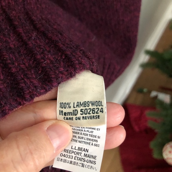 LL Bean's Classic Ragg Wool Sweater, Crewneck Fair Isle - Picture 5 of 6